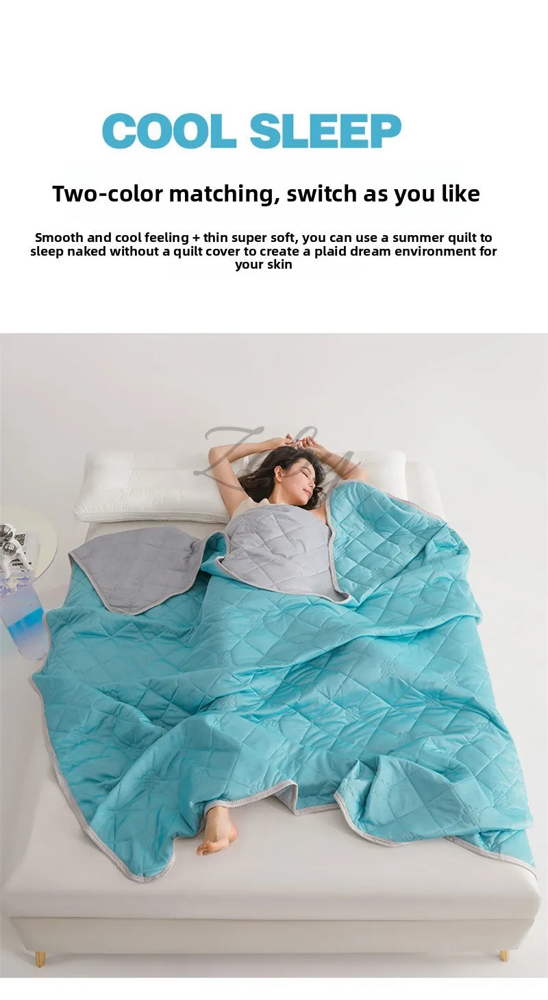 Grade A Cooling Summer Blanket for Bed Soft Breathable King Summer Quilt Queen Air Condition Comforter Lightweight Cool Duvet