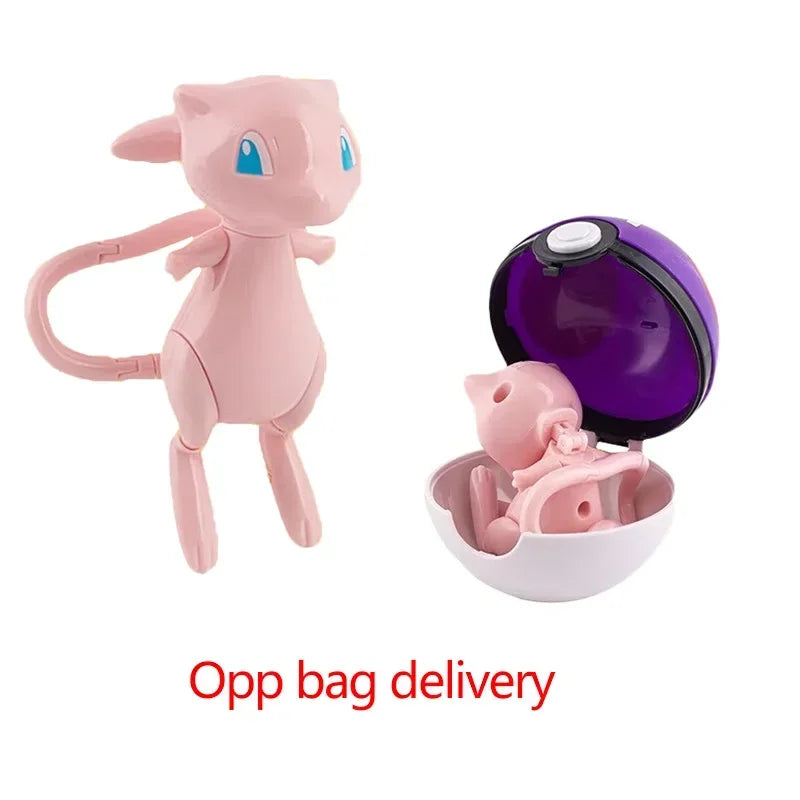Pokemon Figure Pokeball Poke Ball Venusaur Charizard Gyarados Pikachu Mewtwo Gengar Blastoise Mew Eevee Box Elf for Kid Toy Gift