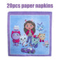Gabby Dollhouse Birthday Party Supplies Plates Cups Tablecloth Napkins Gabby Cat Birthday Decoration Supply Kit Kids Party Favor