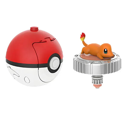 Elf Pokemon Spinning Top Ball Battle Gyro Arena Pikachu Charmander Squirtle Mew Eevee Monsters Action Figure Toy Children Gift