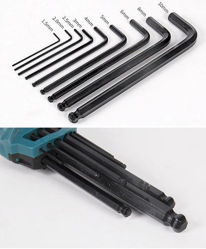 Makita B-65894 Hex Key Wrench 9PCS Set