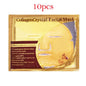 10pcs Crystal Collagen Gold Face Masks Beauty Skin Care Big Mask Anti-aging Hydrating Moisturizing Facial Mask for Face Care