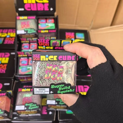 HOT Schylling Needoh Nice Cube Squishy Stress Toy Glow In The Dark Slow Rebound Sensory Glitter Pressure Relief For Adults gifts