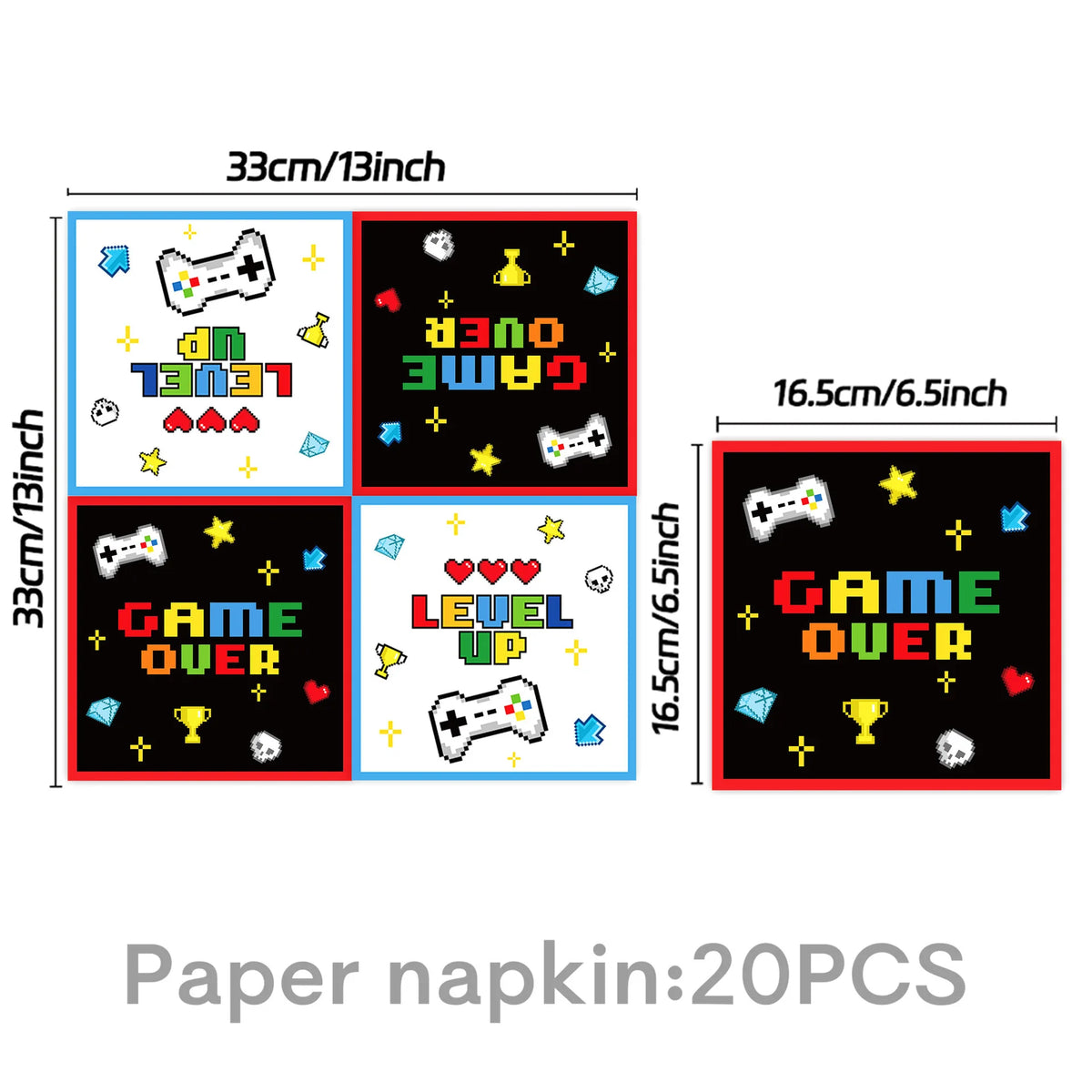 New Game Theme Birthday Party Supplies Decoration Paper Plates Cup Napkin Tablecloth Banner For Baby Shower Decor Supplies Gifts