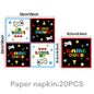 New Game Theme Birthday Party Supplies Decoration Paper Plates Cup Napkin Tablecloth Banner For Baby Shower Decor Supplies Gifts