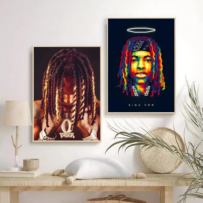 Singer King Von Poster Posters Anime Room Decor Decoration Movie Backpack Wall Interior Music Wall Art