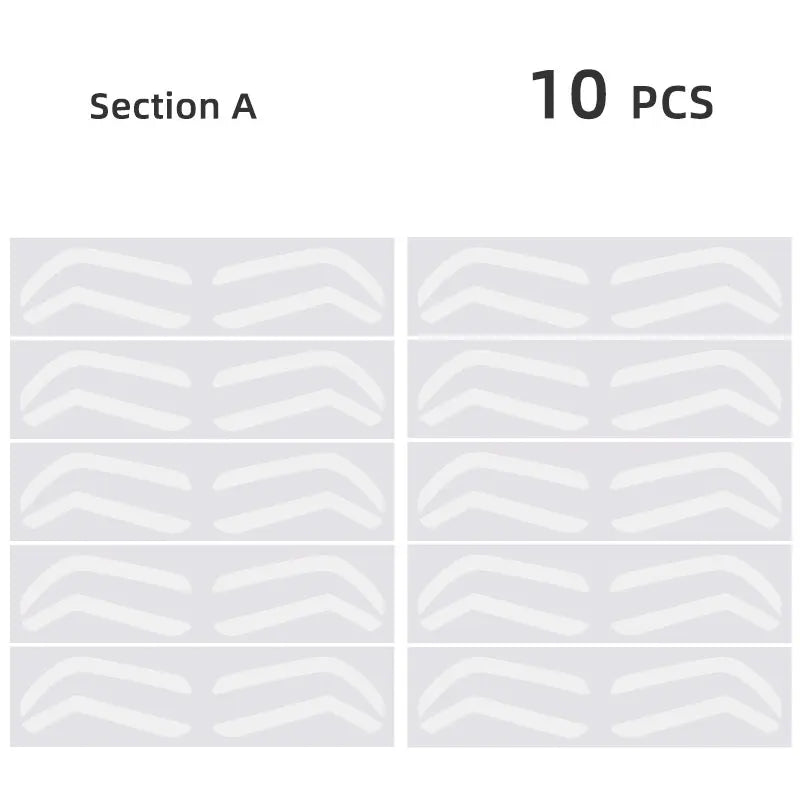 10Pcs Disposable Eyebrow Stencil Sticker Grooming Brow Shaper Template Eyebrow Tattoo Tint Airbrush Auxiliary Make Up Tool