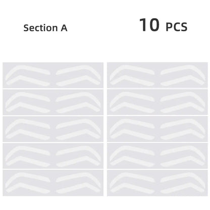 10Pcs Disposable Eyebrow Stencil Sticker Grooming Brow Shaper Template Eyebrow Tattoo Tint Airbrush Auxiliary Make Up Tool