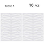 10Pcs Disposable Eyebrow Stencil Sticker Grooming Brow Shaper Template Eyebrow Tattoo Tint Airbrush Auxiliary Make Up Tool