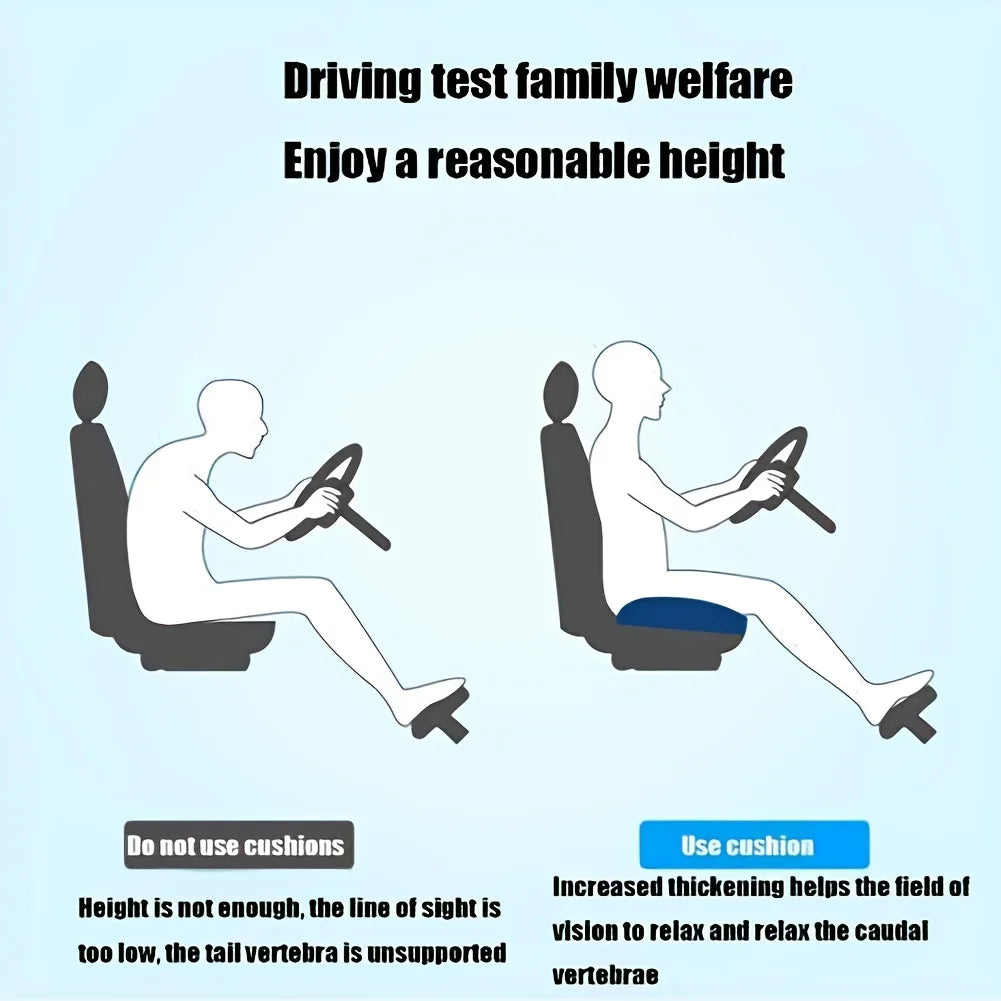 Ergonomic Memory Foam Seat Cushion Orthopedic Tailbone Pillow For Office Chair Car Driving Hip Support Sciatica Pain Relief Pad