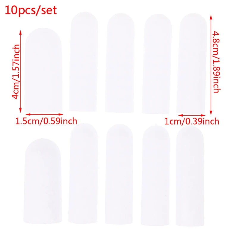10 Pcs Silicone Finger Cot Gel Finger Protector Fingers Brace Support Gloves