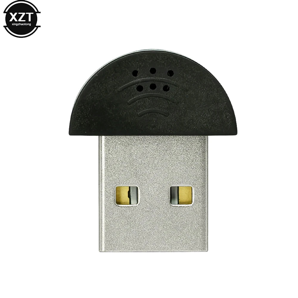 Super Mini USB 2.0 Microphone MIC Audio Adapter Portable Studio Speech MIC Driver Free for Laptop/Notebook/PC/MSN/Skype