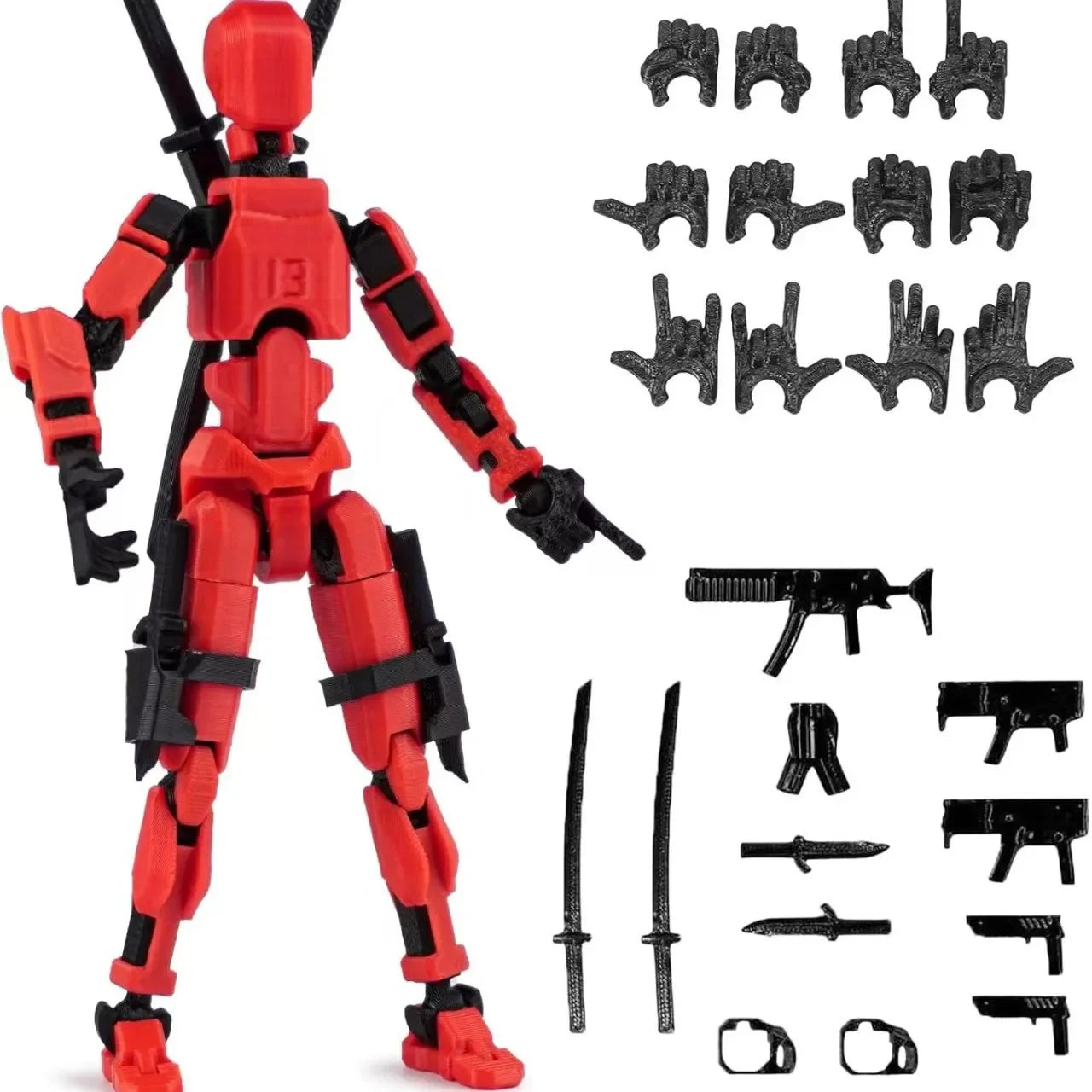 13 Articulated Joints Movable 3D Printed Third Generation DIY Assemble Collectible Desk Ornament Lucky Action Figure Home Decor