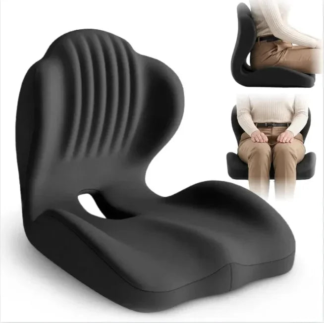 Ergonomic Memory Foam Seat Cushion Lumbar Support Pad Relieve Tailbone Sciatica Pain For Office Chair Car Seat Daily Use