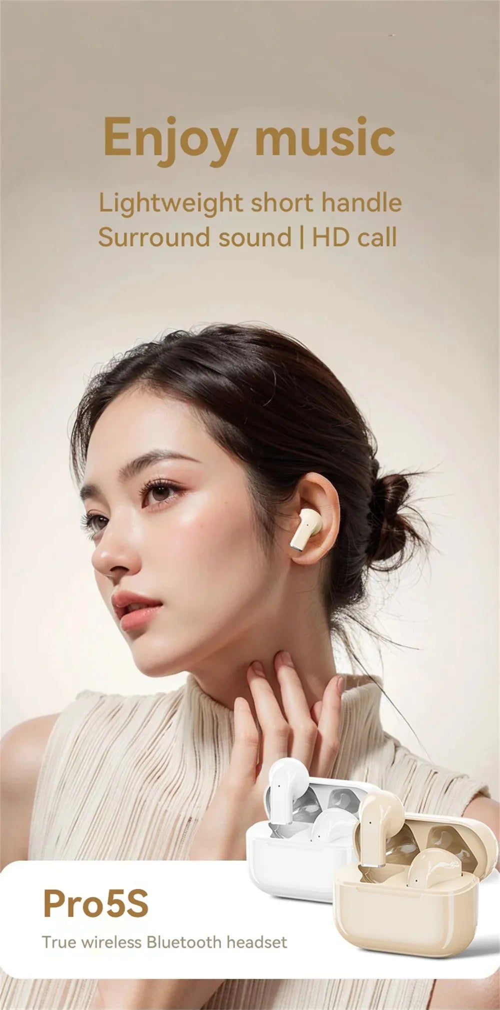 New Arrival True Wireless TWS In Ear Headphones Dynamic Sound Noise Cancelling Bluetooth Earbuds Long Battery Life Sports