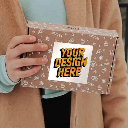 Custom Stickers Waterproof Custom Logo Labels Square Personalized Stickers for Wedding Baptism Party Company Logo Gift Packaging