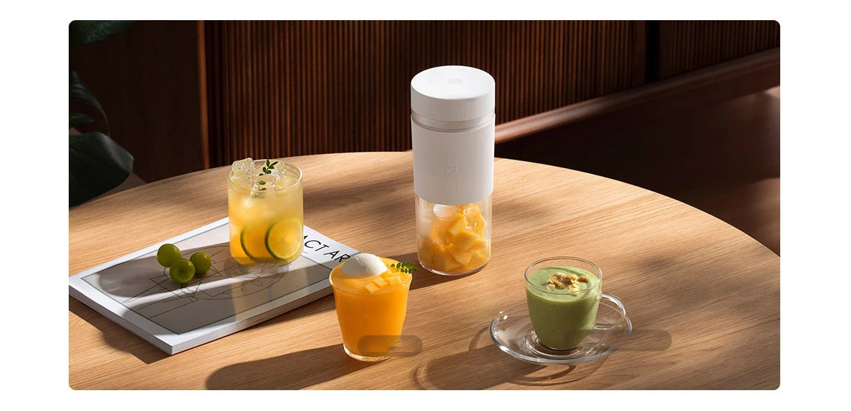 MIJIA Portable Blender 2nd Mini Blenders 19500RPM USB-C Rechargeable Ice Crushing Smoothie Juicer Cup Maker 300ML Capacity