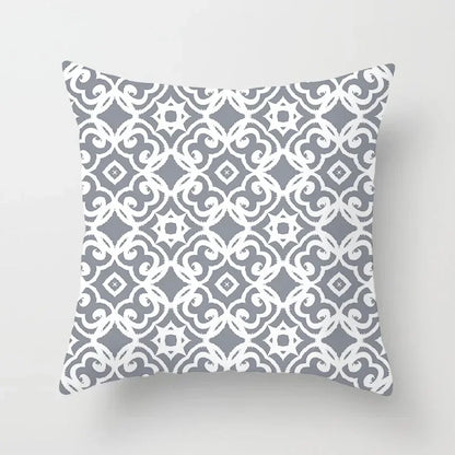 European Gray Pillowcase Geometric Pillow Cover Sofa Cushion Cover Garden Throw Pillows Hotel Outdoor Cushions car Chair 45X45cm