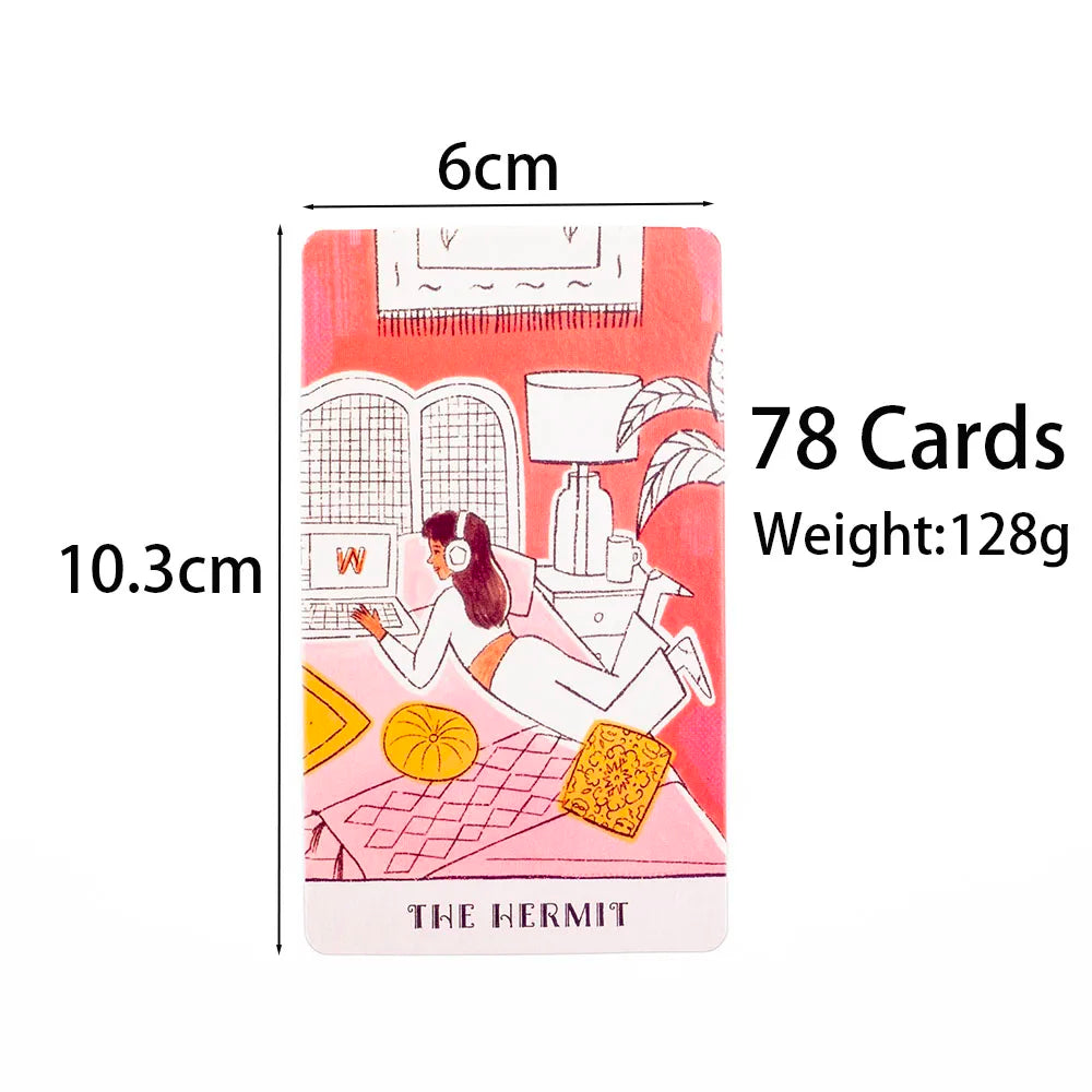 78pcs Real Talk Tarot Deck + PDF Guidebook 10.3*6cm Divination Game Family Friends Party Collectibles