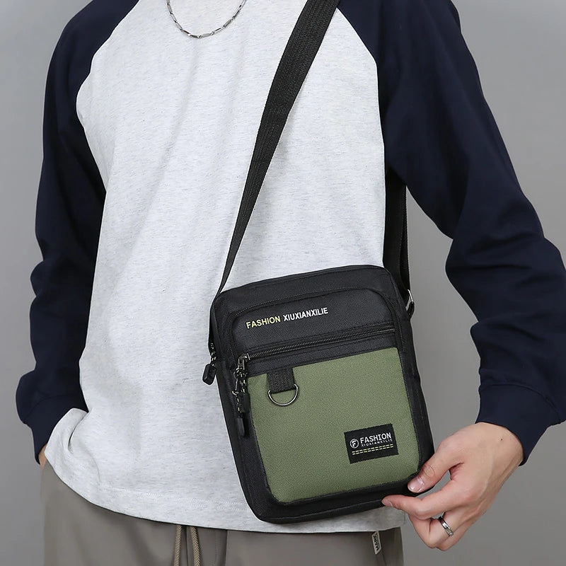 Men's Crossbody Bag Large Capacity MultiPocket Waterproof Oxford Casual Business Shoulder Sling Messenger for TravelDailyCommute