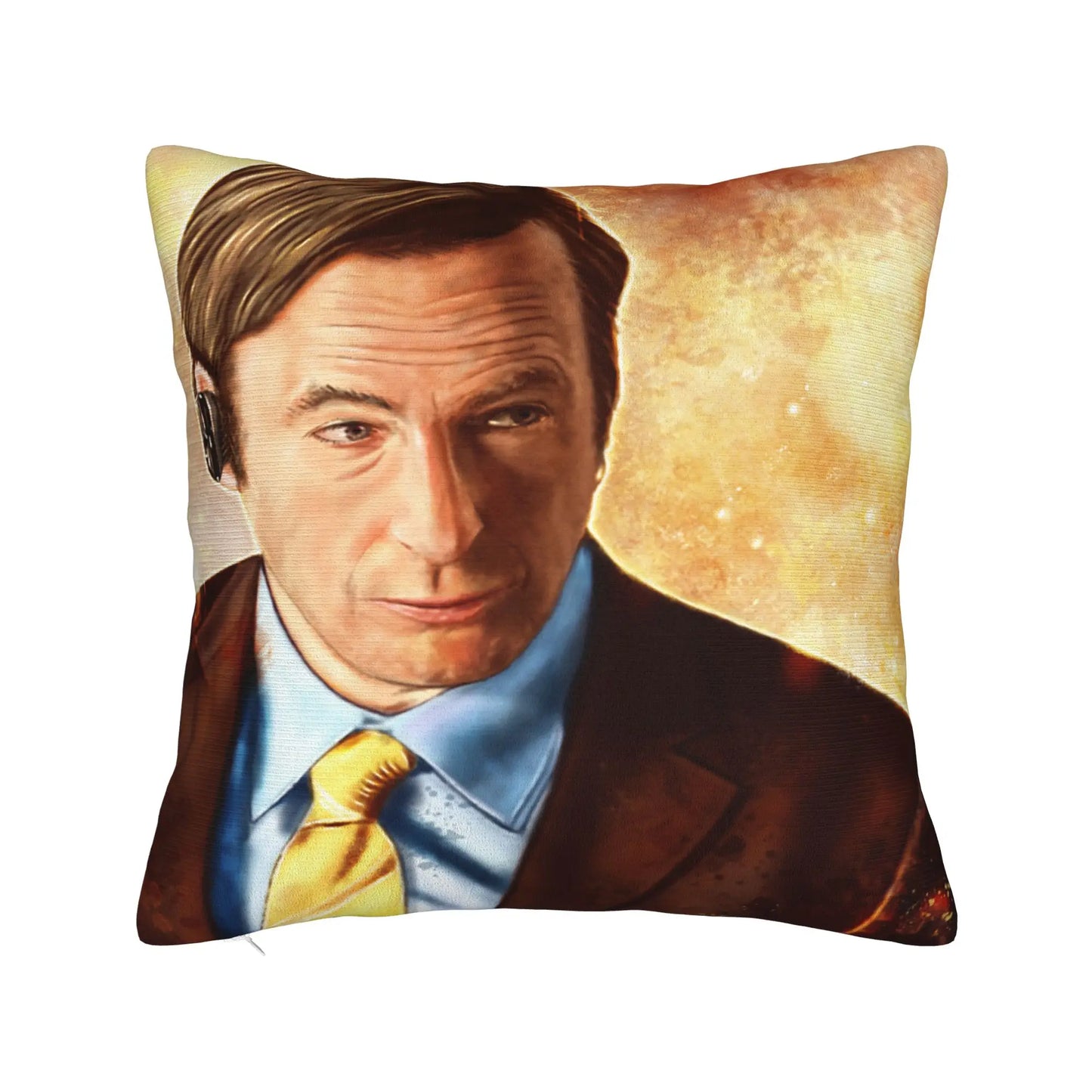Saul Goodman Actor Square Pillow Case Breaking Bad Cushion Covers Customized Zippered Decorative Pillowcase for Sofa 40*40cm