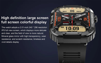 2026 AI Głos Mężczyźni Smartwatch Wojskowy Monitor Zdrowia Bezprzewodowe Połączenia Fitness Wodoodporny Sportowy Smartwatch dla Telefonów z iOS i Androidem