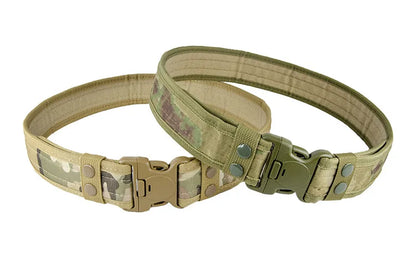 Camouflage Tactical Belt Men's Quick Release Nylon Military Belt Outdoor Combat Oxford Cloth Mountaineering Trouser Waist Belt