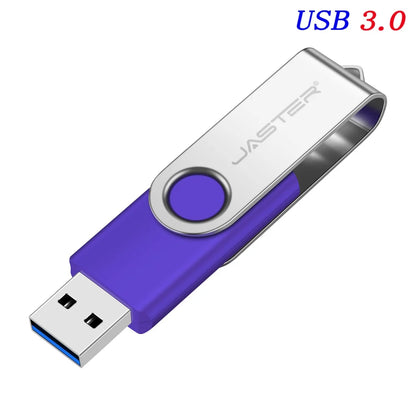 USB 3.0 Pendrive Memory Stick 4GB 8GB 16GB 32GB 64GB Metal USB Flash Drive Pen Drive USB Stick 128GB Rotatable Mini U Disk