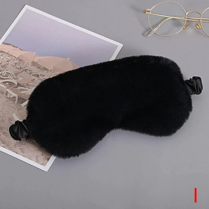 1Pc Sleeping Mask Sleeping Blindfold Soft Plush Eye Masks Cute Love Cloud Eye Cover Plush Mask Eyepatch Nap Health Eye Cover