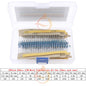 1/8W 1/4W 1/2W 1W 2W 3W 0Ω~10MΩ 1% Metal Film Resistor Resistance Assortment Kit With box