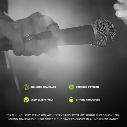 3PCS Sm58switch Wired Microphone With Clips Suitcase Cardioid Dynamic Microphone For Stage Singing Karaoke BBOX REC