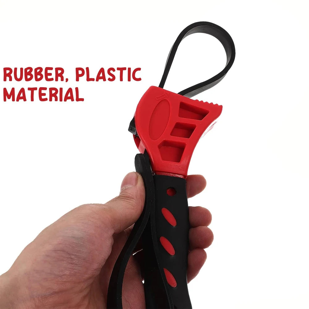 6inch Multifunctional Belt Wrench Oil Filter Puller Strap Spanner Chain Wrench Strap Opener Adjustable Disassembly Tool