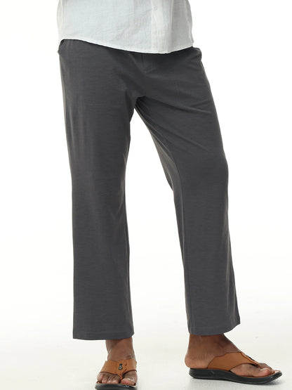 Men's Casual Linen Cotton Yoga Pants Breathable Loose Sweatpants Beach Trousers Lounge Pants Elastic Waist Fitness Pants