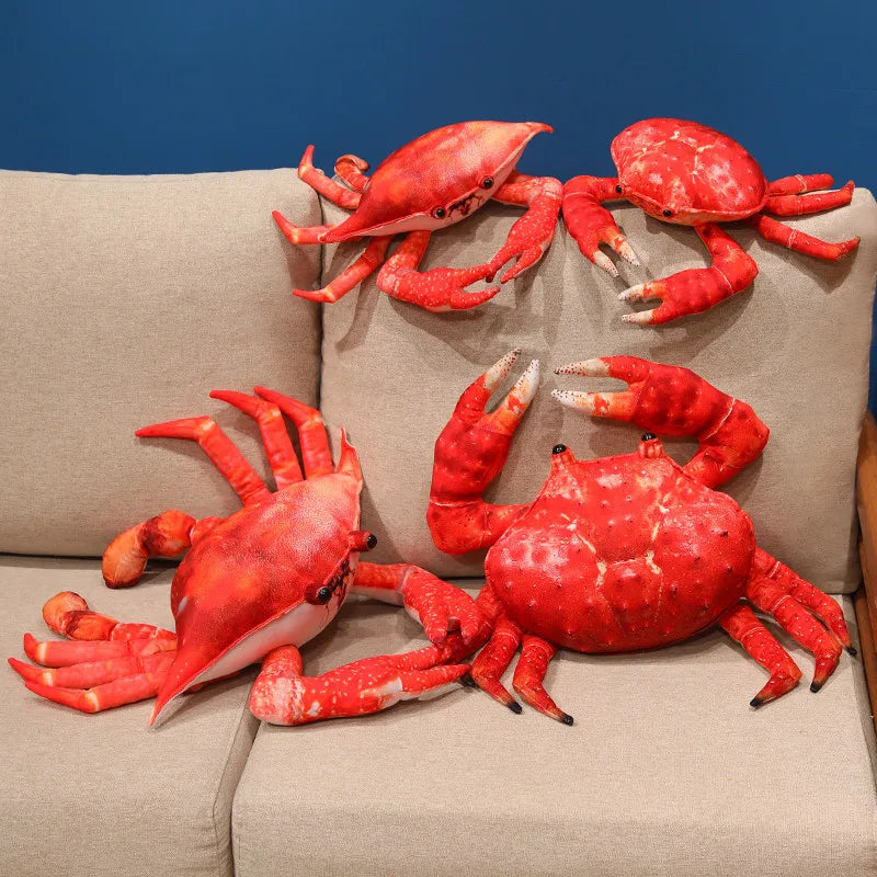 1Pc 35/55CM Kawaii Crab Plush Toy Real Like Swimming Crab King Crab Pillow Stuffed Soft Sofa Cushion Creative Birthday Gift