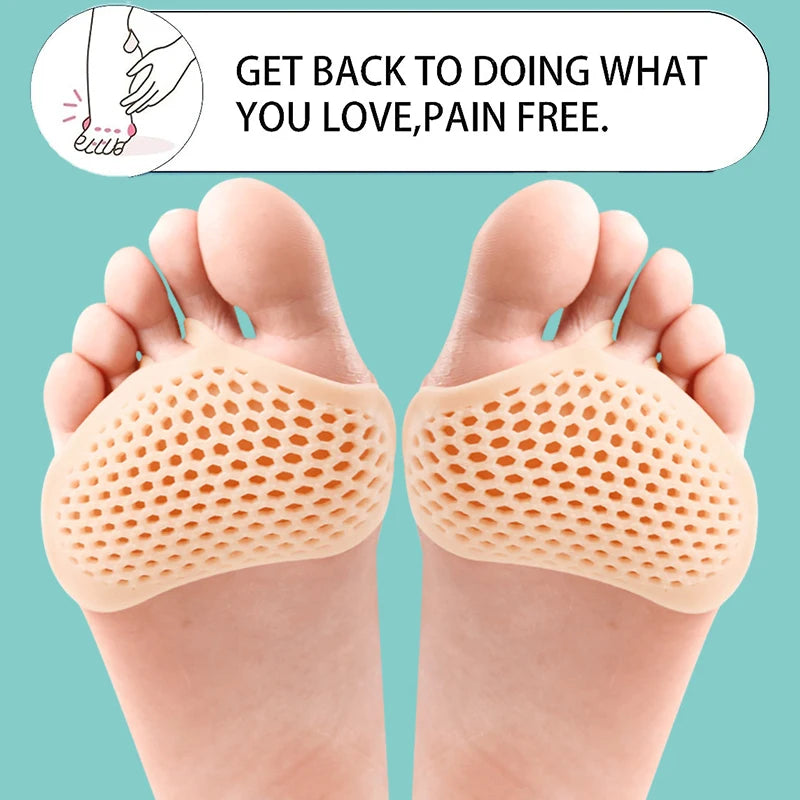 Pexmen 2Pcs Metatarsal Pads Ball of Foot Cushions for Women and Men Soft Gel Forefoot Pads Pain Relief Mortons Neuroma Callus