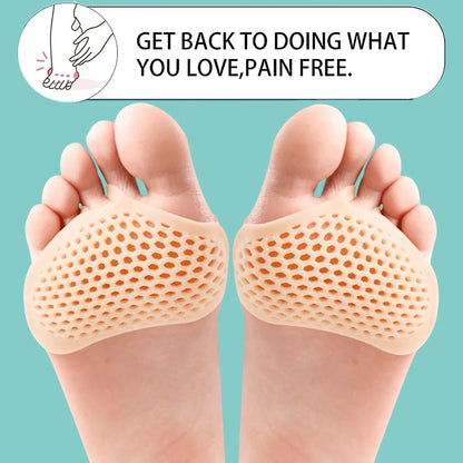 Pexmen 2Pcs Metatarsal Pads Ball of Foot Cushions for Women and Men Soft Gel Forefoot Pads Pain Relief Mortons Neuroma Callus