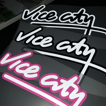 Vice City Sticker Windshield Decorative Decals Car Stickers Personality Creative Stickers For Automobile Exterior Accessories