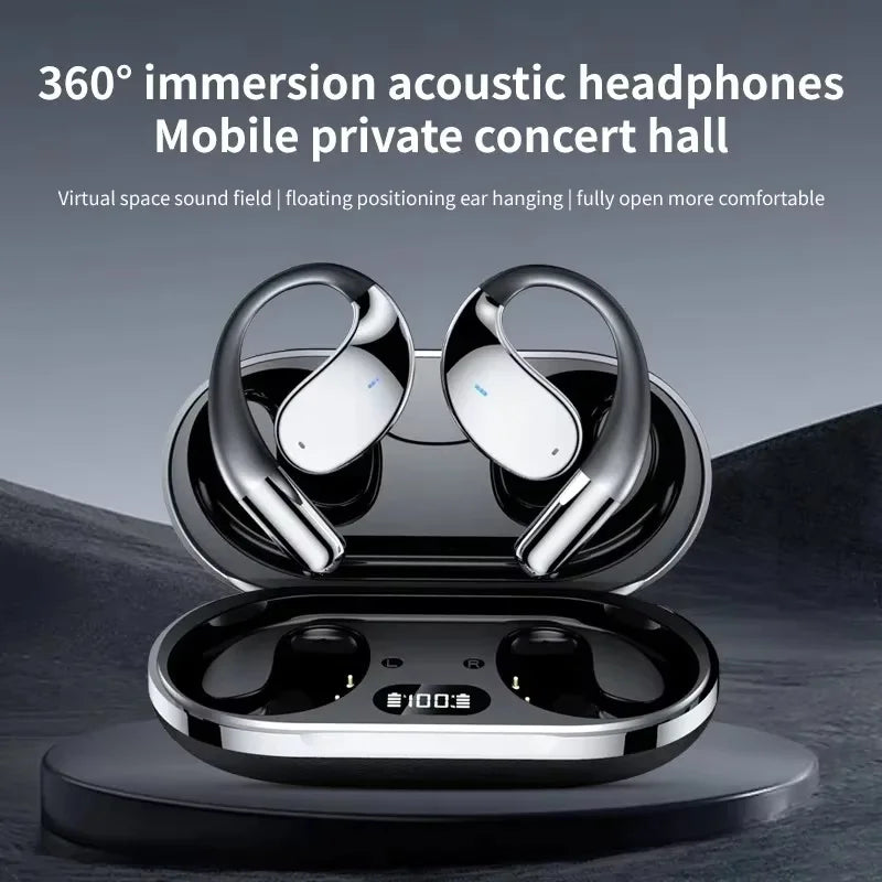 2026AI Smart Translation Headphones Sports Bluetooth Wireless Earbuds - Real-Time 144-Language Translator with Free Lifetime App