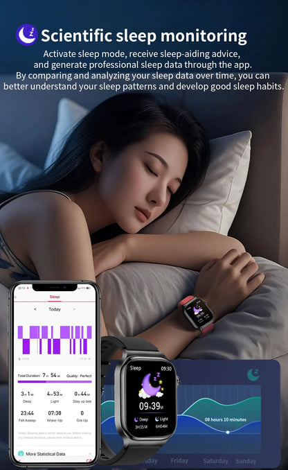 New Blood Lipids Uric Acid Blood pressure Smart Watch Men ECG+PPG Fitness Tracker Clock Heart Rate Bluetooth call Smart watches