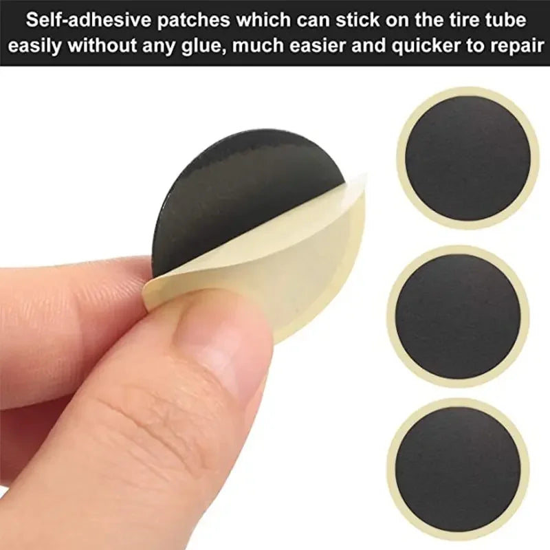 30 20 10PCS Bicycle Glue Free Tire Patches Tool Quick Repairing Tyre Protection Patch Adhesive Quick Drying Bike Accessories