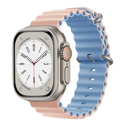 Ocean Strap for apple watch Band 44mm 40mm 45mm 41mm 49mm 46mm silicone correas bracelet iWatch series 7 5 6 3 se 8 Ultra 2 9 10