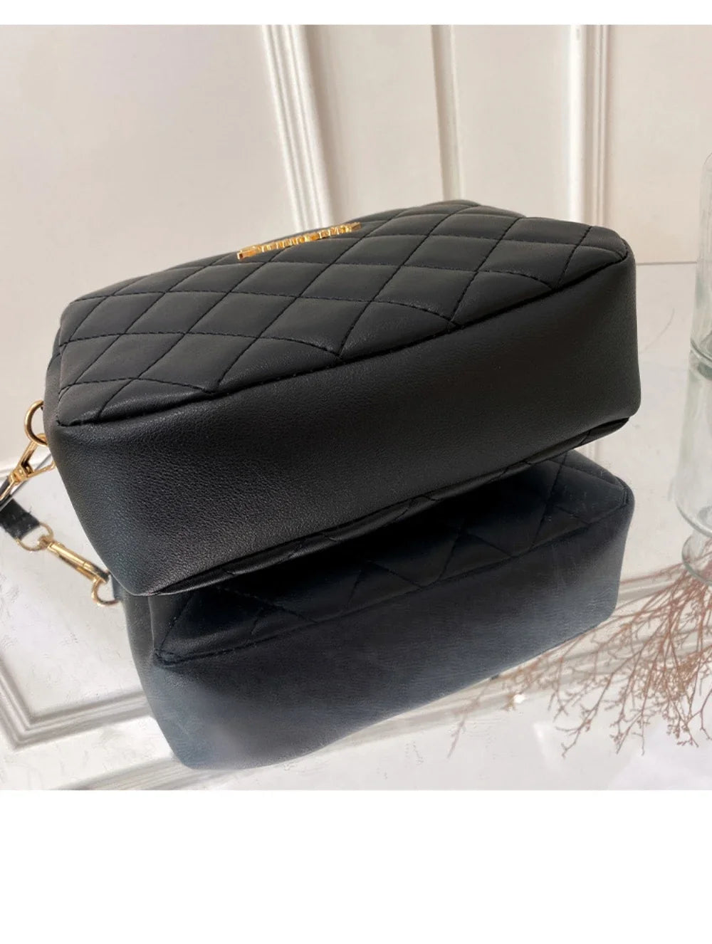 2025 roku damska mała torebka crossbody z frędzlami, modna haftowana damska torebka na ramię w kratę, modna torebka crossbody na łańcuszku