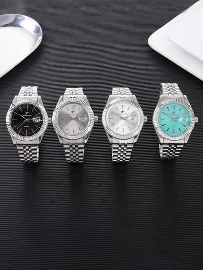 Casual Men's Watches Date High-End Fashion Business Quartz High Quality Watch Male Stainless Steel Exquisite Wristwatches