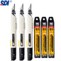 SDI 9mm Anti-Shaking Utility Knife 30-Degree Angle Sharp Black Steel Blades Box Cutter Auto Lock Professional Craft DIY Opener