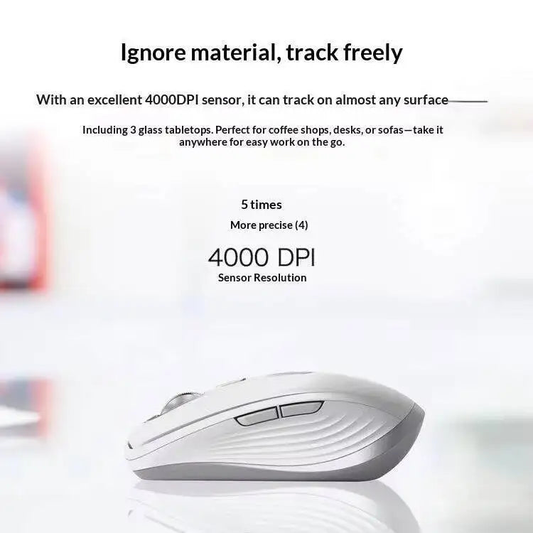 Premium MX Anywhere 3S Mouse - 8000 DPI, MagSpeed Scroll, Anti-Slip Surface, Ideal for Electronics Store Owner Desk Setup Work