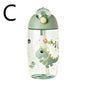500ml Children's Dinosaur Water Bottle With Silicone Straw Leak Proof Plastic Water Bottle Summer Children's Water Cup