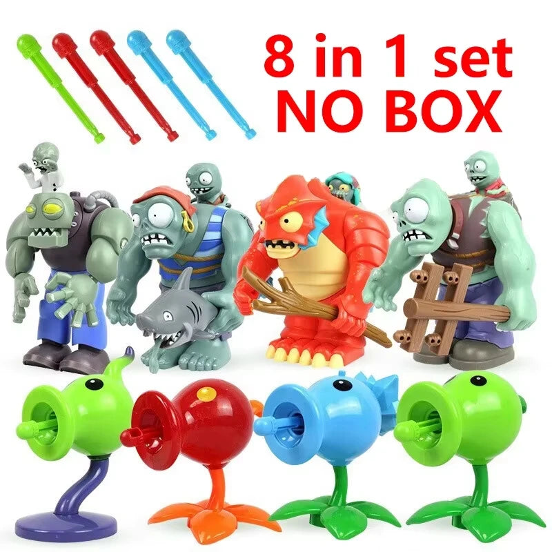 Plants VS Zombies 2 Playset Cactus Peashooter Coconut Cannon Genuine Game Scene Figure Ornaments Soft Silicone Birthday Gift boy