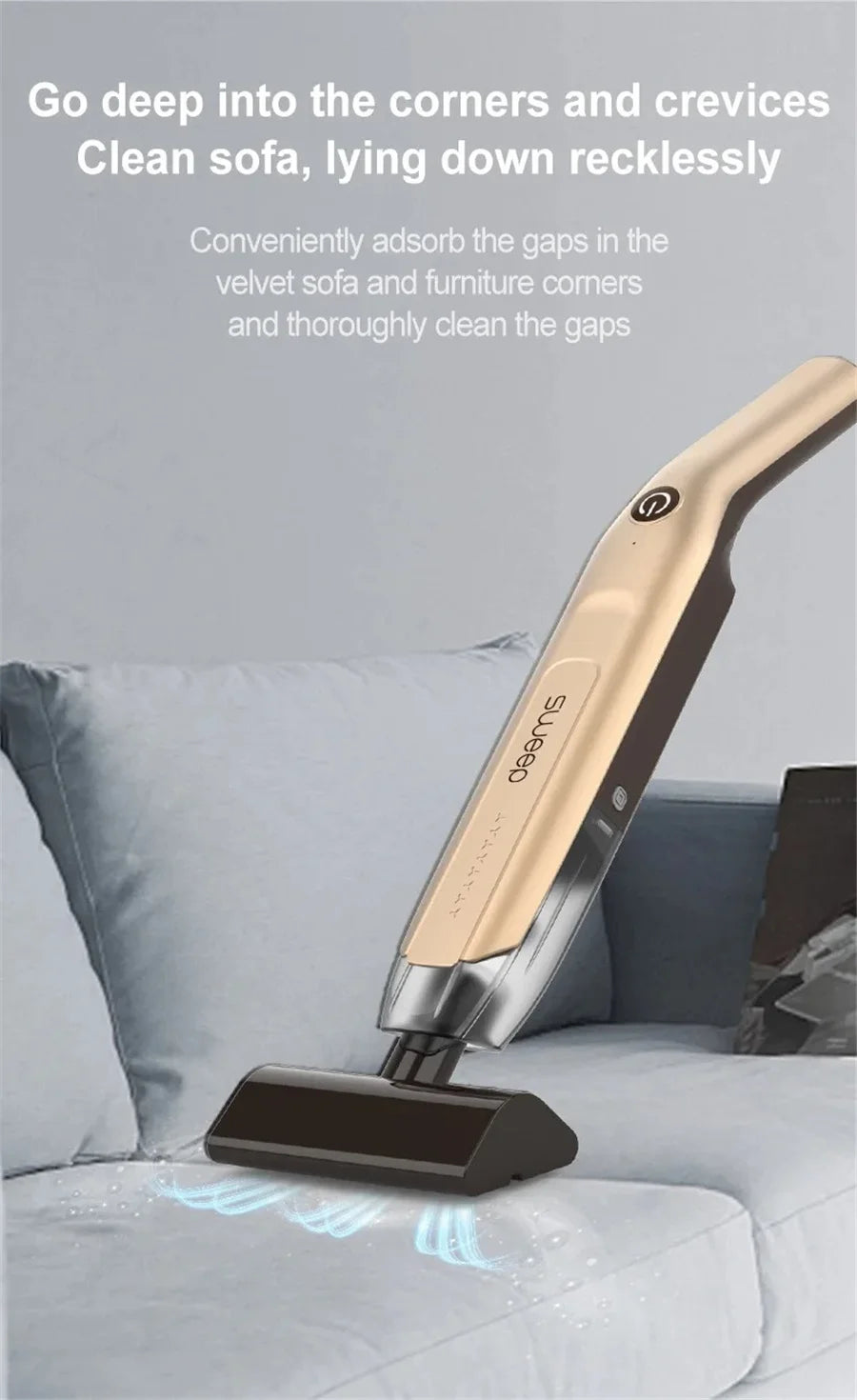 Wireless Handheld Vacuum Cleaner 20000Pa Strong Suction Lightweight Deep Cleaning for Home Pet Hair Car Floor Sweeping Tool