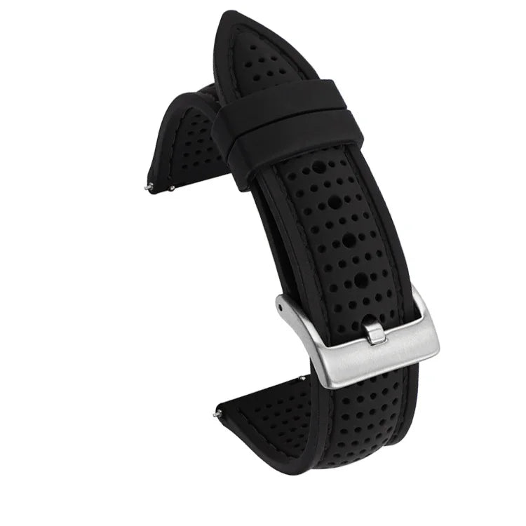 Miękki silikonowy pasek do zegarka 20mm 22mm 24mm, sportowy, wodoodporny, oddychający, z szybkim zapięciem, bransoleta do zegarka, dla mężczyzn i kobiet