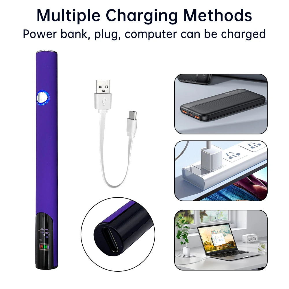 320mAh Battery Soldering Iron Digital Preheating Battery Button voltage Adjustment 510 Preheating Battery Soldering Iron Pen